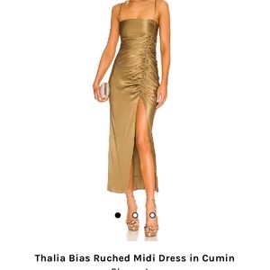NWT - Shona Joy Thalia Ruched Midi dress